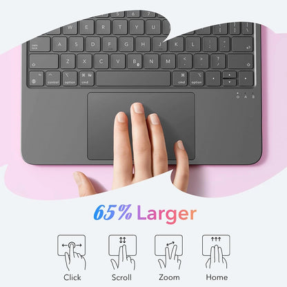 Tastaturdeksel for Apple iPad Air 11 (2026) / iPad Air 11 (2025) / Air 11 (2024) / Air (2022) / Air (2020), ESR, Flex, Grå
