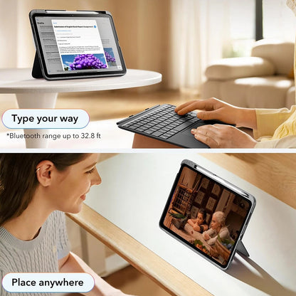 Tastaturdeksel for Apple iPad Air 11 (2026) / iPad Air 11 (2025) / Air 11 (2024) / Air (2022) / Air (2020), ESR, Flex, Grå