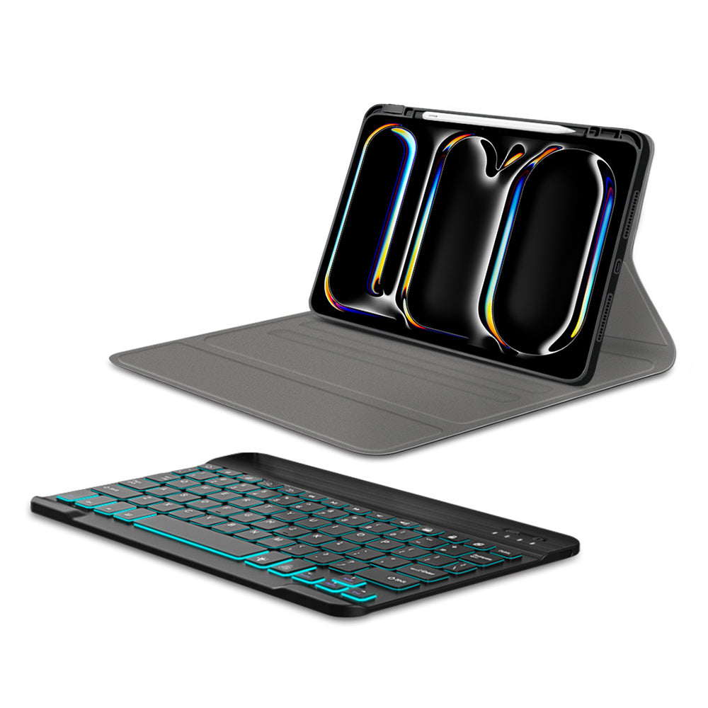 Tastaturdeksel for Apple iPad Pro 11 (2024), Techsuit, CozyTab, Svart