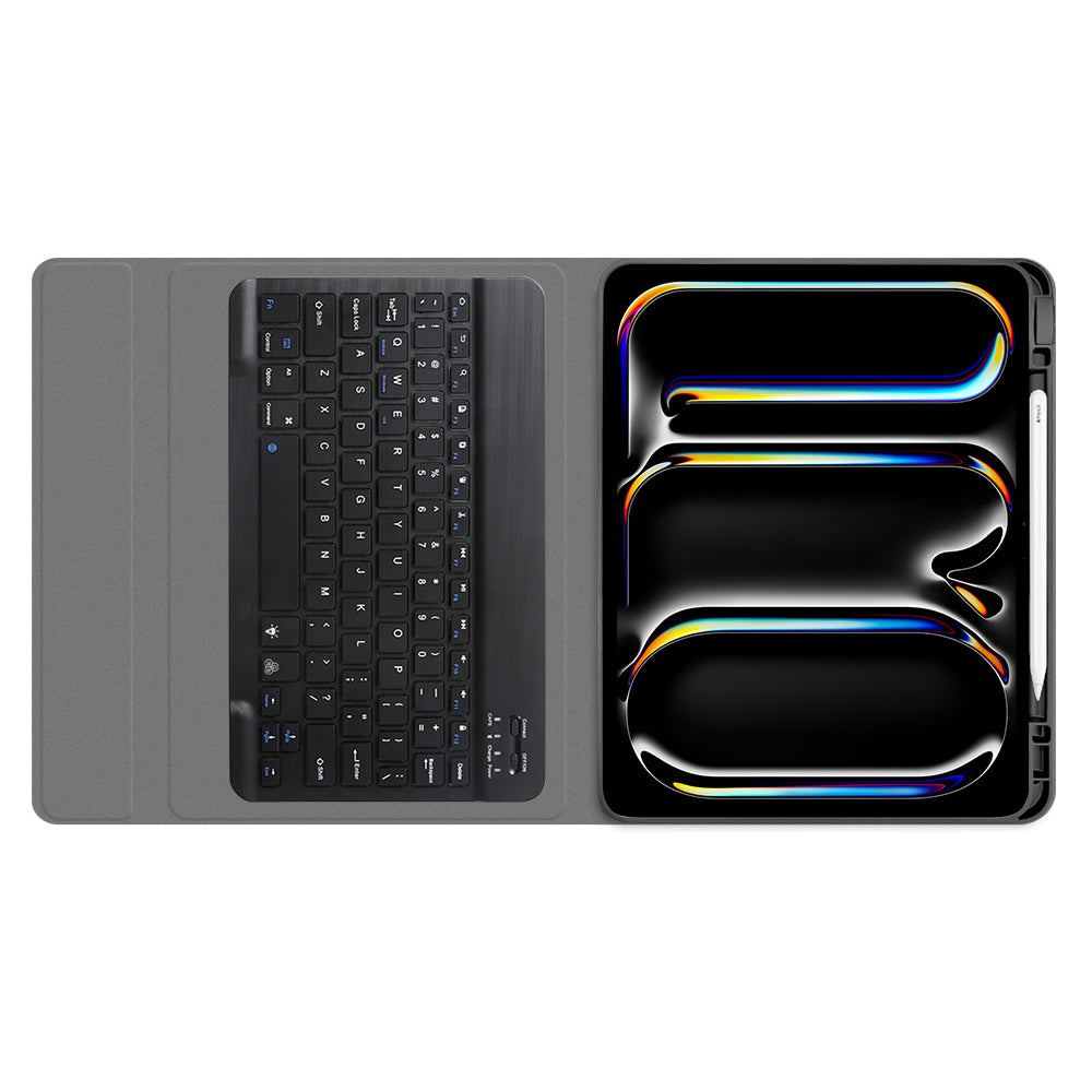 Tastaturdeksel for Apple iPad Pro 11 (2024), Techsuit, CozyTab, Svart