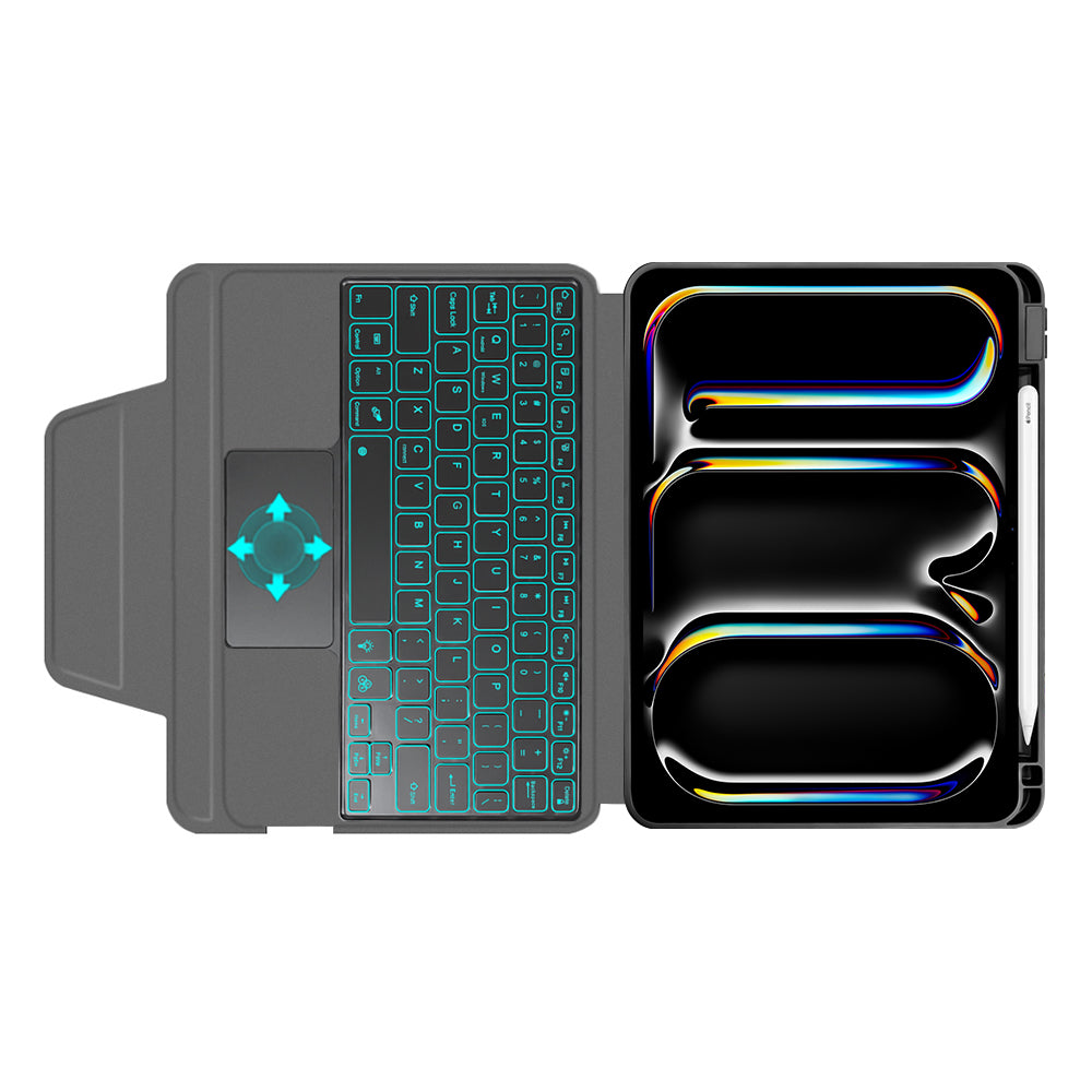 Tastaturdeksel for Apple iPad Pro 11 (2024), Techsuit, KeyTab Pro, Svart