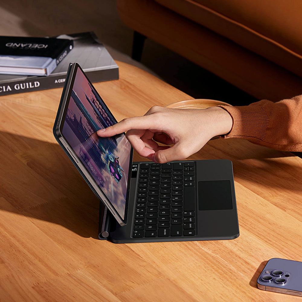 Tastaturdeksel for Apple iPad Pro 12.9 (2022) / Pro 12.9 (2021) / Pro 12.9 (2020) / Pro 12.9 (2018), Baseus, Brilliance, Grå