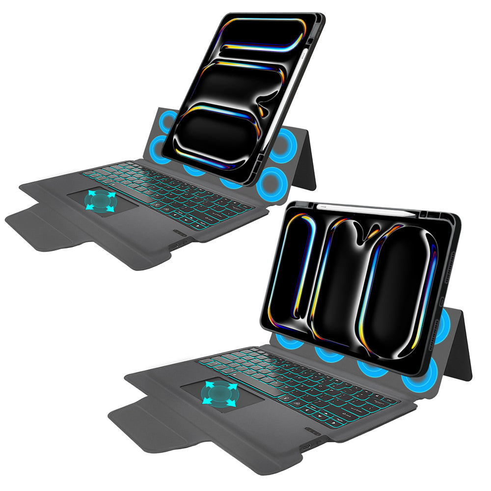 Tastaturdeksel for Apple iPad Pro 13 (2024), Techsuit, KeyTab Pro, Svart