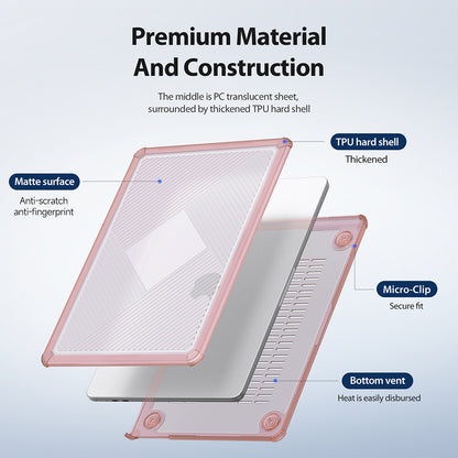 DUX DUCIS LCGH deksel for Apple MacBook Pro 14 tommer (2023) / (2021), Rosa