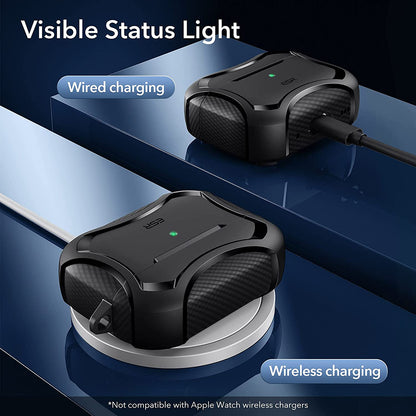 ESR Cyber Armor Tough deksel for Apple AirPods Pro Series, Svart
