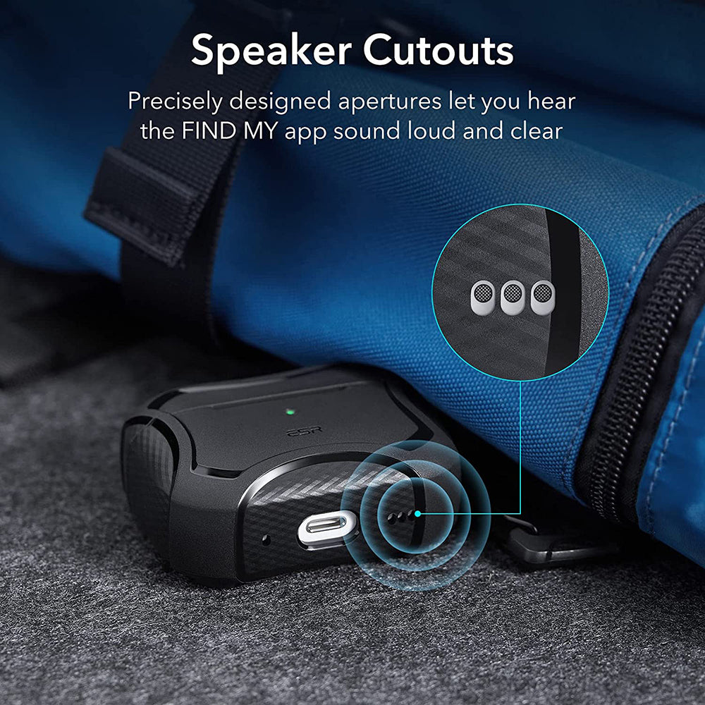 ESR Cyber Armor Tough deksel for Apple AirPods Pro Series, Svart