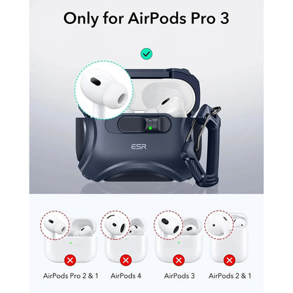 ESR Cyber FlickLock-deksel for Apple AirPods Pro 3, Blå