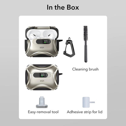 ESR Cyber FlickLock-deksel for Apple AirPods Pro 3, Grå