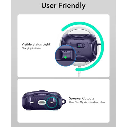 ESR Cyber FlickLock-deksel for Apple AirPods Pro 3, Lilla