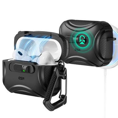 ESR Cyber FlickLock-deksel for Apple AirPods Pro 3, Svart
