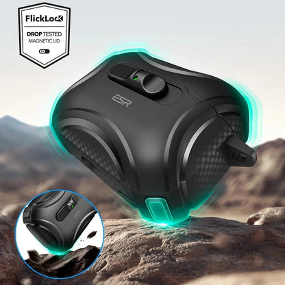 ESR Cyber FlickLock-deksel for Apple AirPods Pro 3, Svart