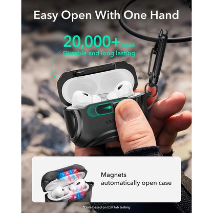 ESR Cyber FlickLock-deksel for Apple AirPods Pro 3, Svart