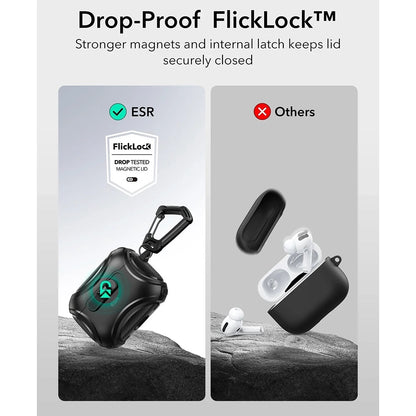 ESR Cyber FlickLock-deksel for Apple AirPods Pro 3, Svart
