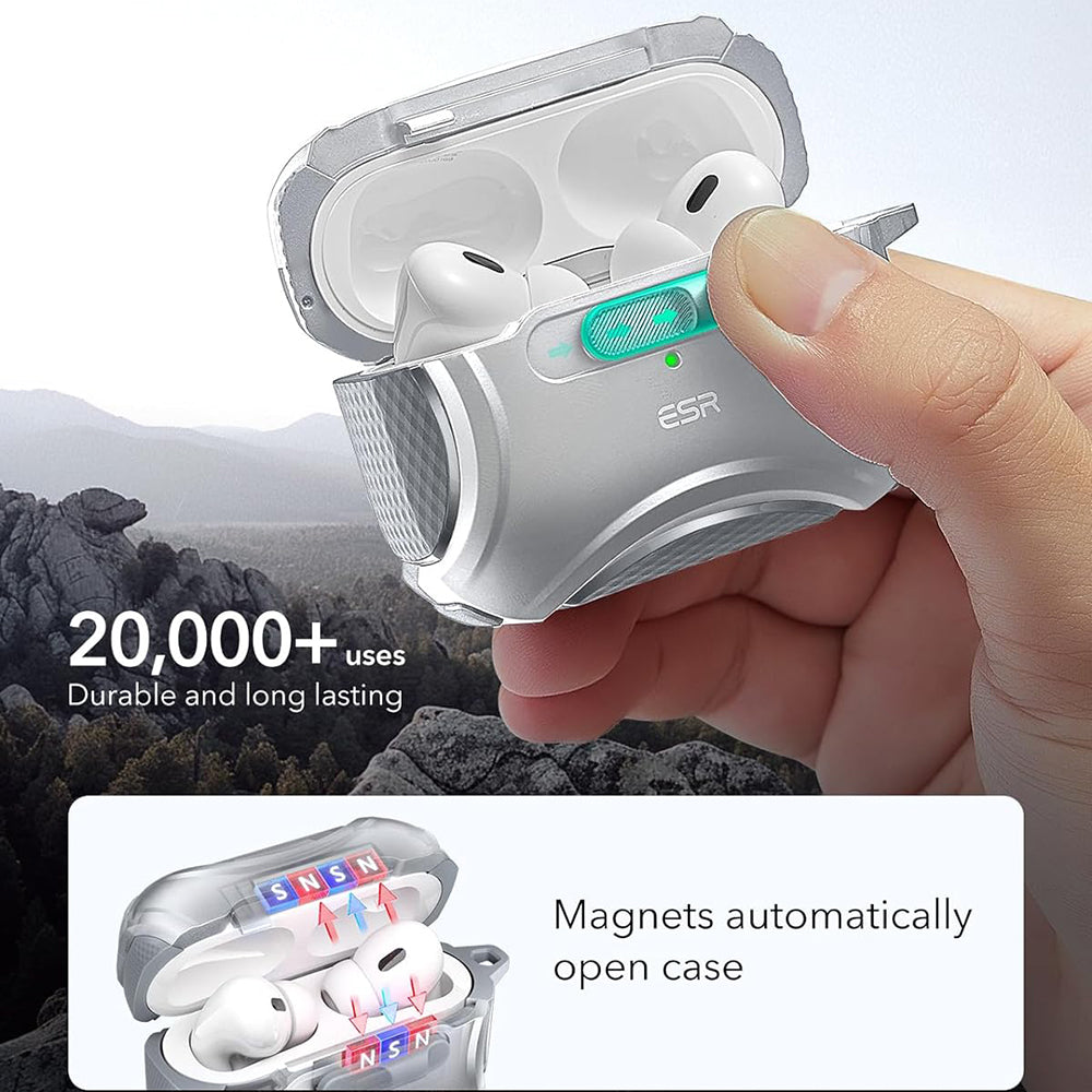 ESR Cyber-etui for Apple AirPods Pro-serien, grå