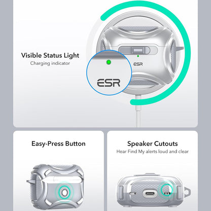 ESR Cyber-etui for Apple AirPods Pro-serien, grå