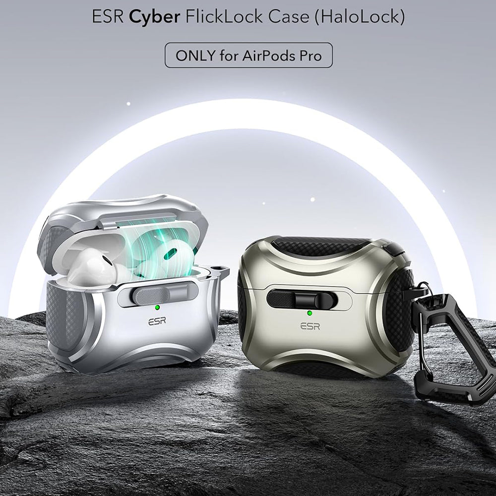 ESR Cyber-etui for Apple AirPods Pro-serien, grå