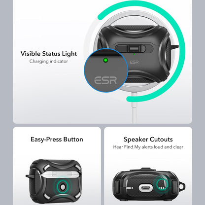 ESR Cyber-deksel for Apple AirPods Pro Series, Svart
