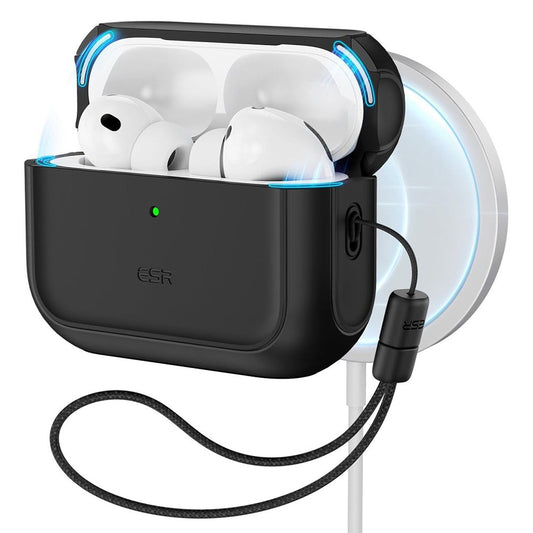 ESR Orbit Hybrid-deksel for Apple Airpods Pro 3, Svart, Reseglet