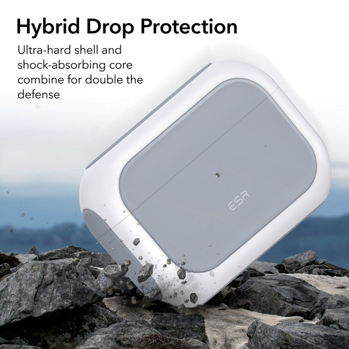 ESR Orbit Hybrid-deksel for Apple Airpods Pro 3, Hvit