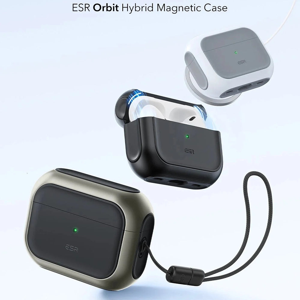 ESR Orbit Hybrid-deksel for Apple AirPods Pro 3, Grå