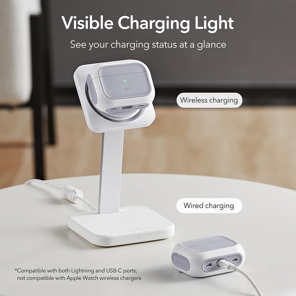 ESR Orbit Hybrid-deksel for Apple AirPods Pro Series, Hvit