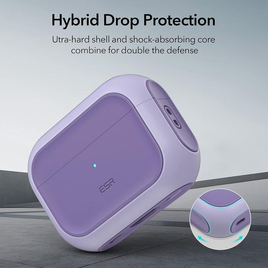 ESR Orbit Hybrid-deksel for Apple AirPods Pro Series, Lilla