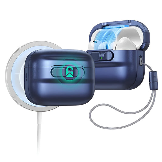 ESR Pulse Magnetic FlickLock-deksel for Apple AirPods Pro 3, Marineblå