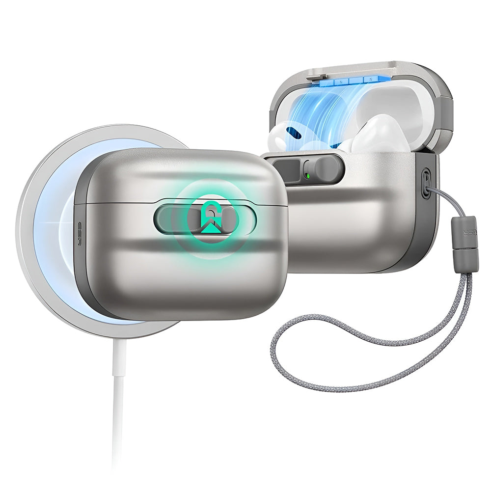 ESR Pulse Magnetic FlickLock-deksel for Apple AirPods Pro 3, Grå