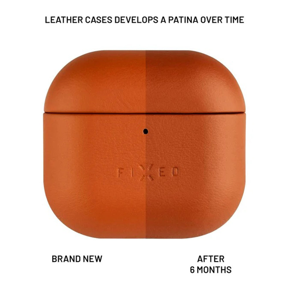 Etui Fixed PodsLeather for Apple AirPods 4, Brun
