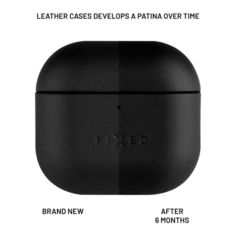 Etui Fixed PodsLeather for Apple AirPods 4, Svart