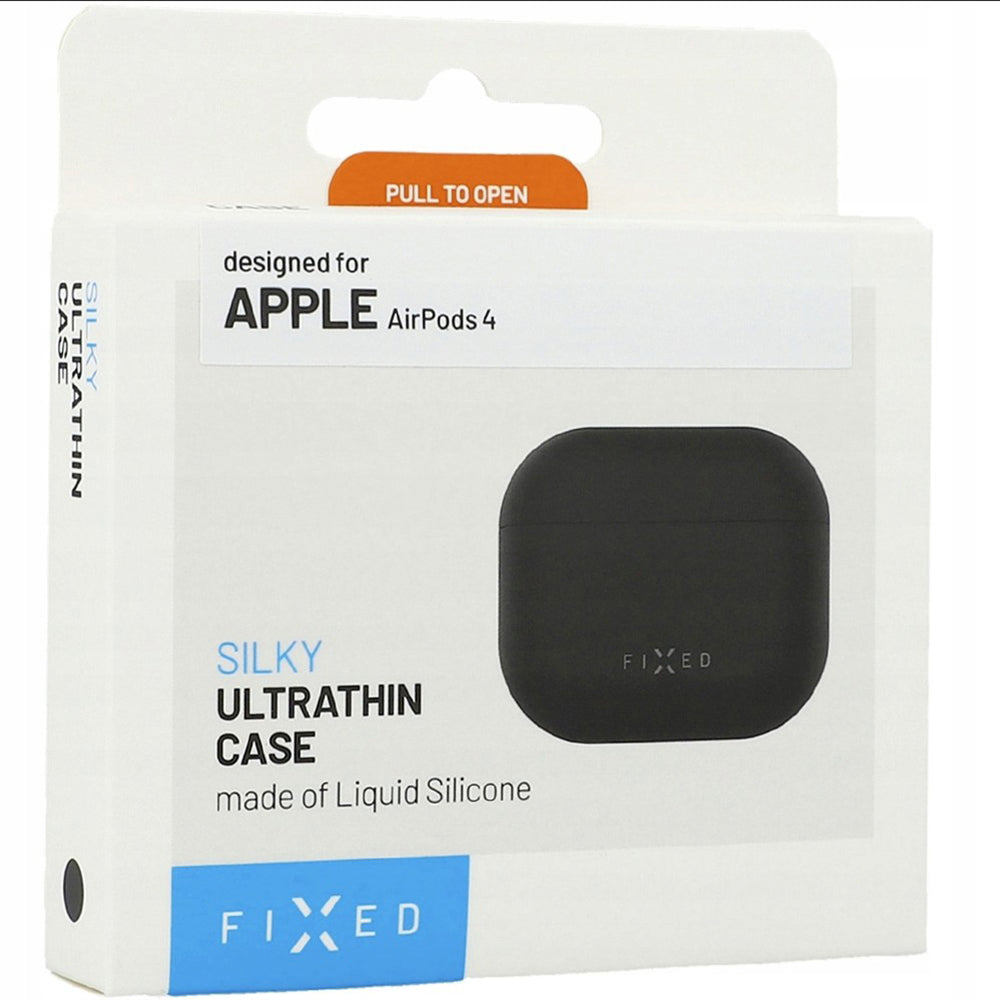 Fixed Silky deksel for Apple AirPods 4, Svart