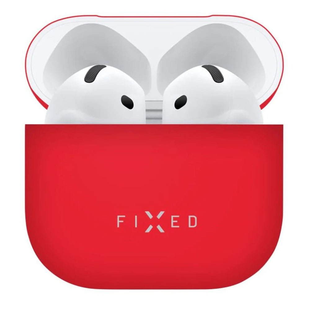 Fixed Silky deksel for Apple AirPods 4, Rød