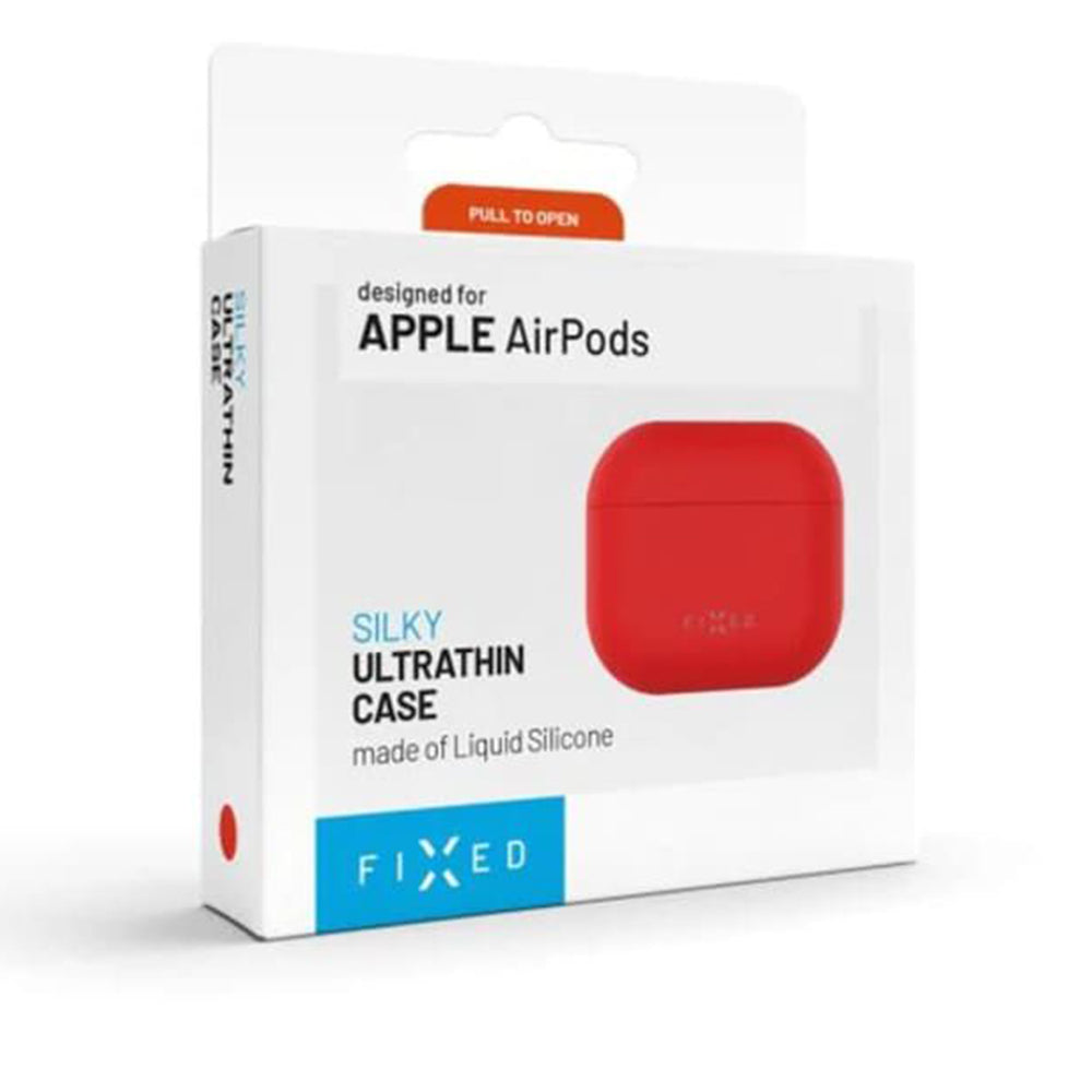 Fixed Silky deksel for Apple AirPods 4, Rød