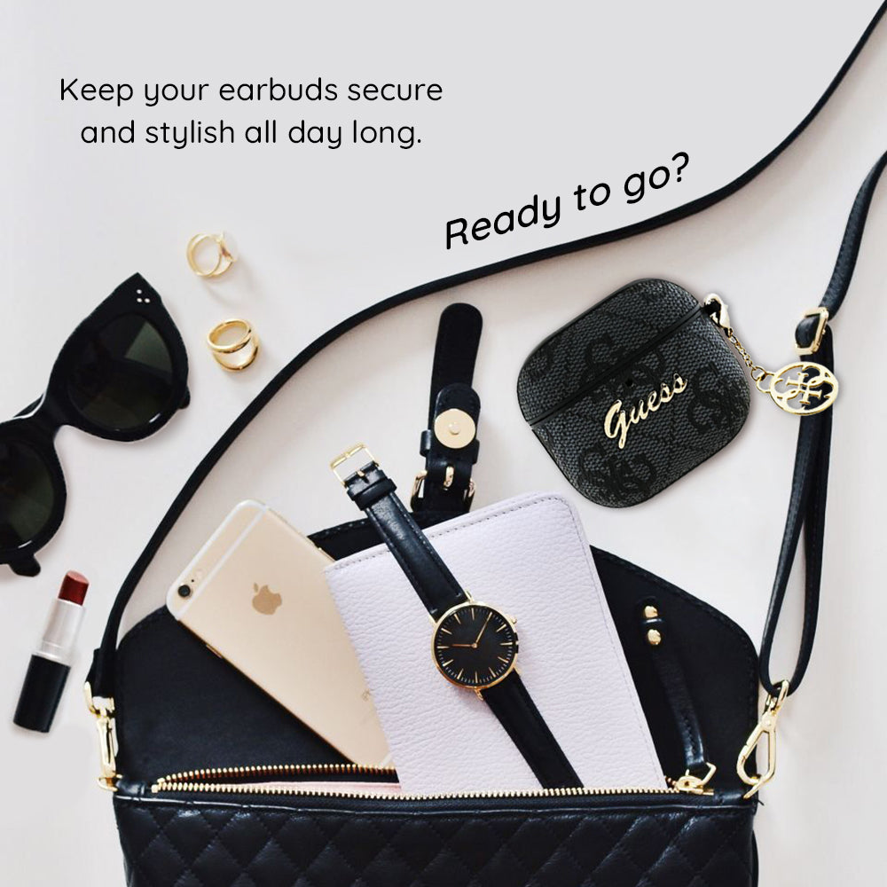 Guess 4G Charm deksel for Apple AirPods 4, Svart