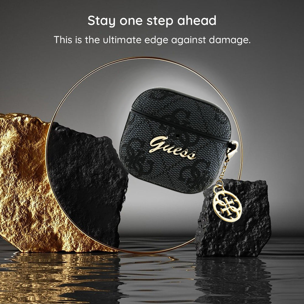 Guess 4G Charm deksel for Apple AirPods 4, Svart