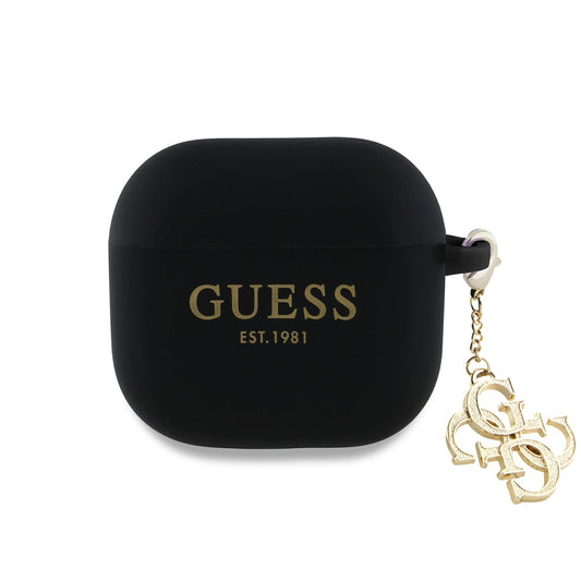 Guess W/4G Charm etui for Apple AirPods 4, Svart