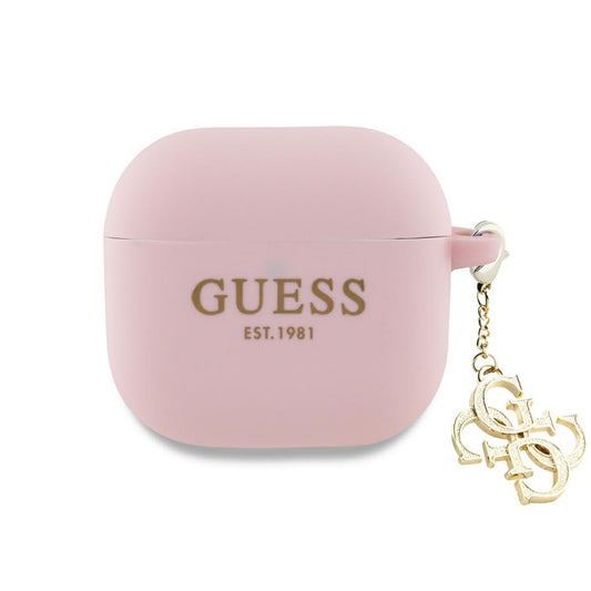 Guess W/4G Charm etui for Apple AirPods 4, Rosa