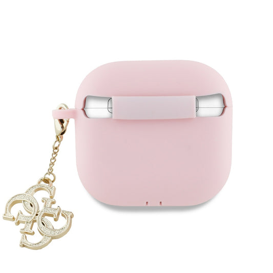 Guess W/4G Charm etui for Apple AirPods 4, Rosa