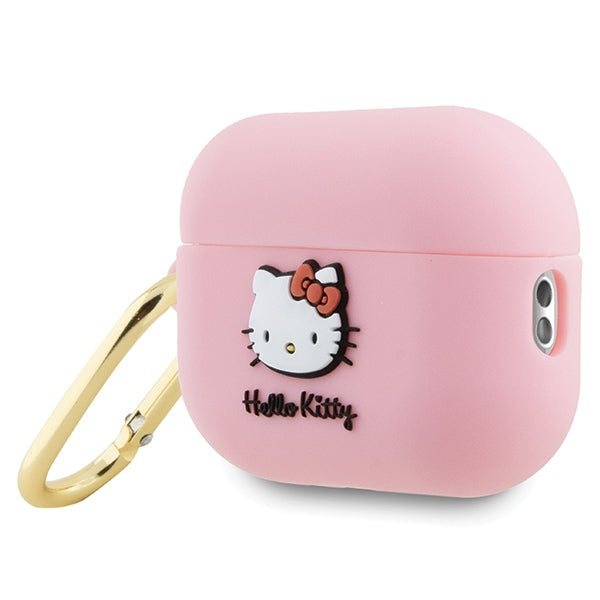 Hello Kitty 3D Kitty Head-deksel for Apple AirPods Pro 2, Rosa
