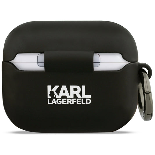 Karl Lagerfeld 3D Karl's Head deksel for Apple Airpods Pro 3, Svart
