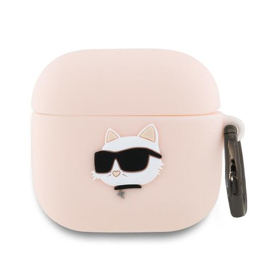 Karl Lagerfeld 3D Choupette's Head etui for Apple AirPods 4, Rosa