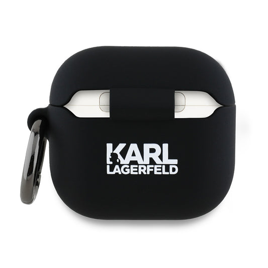 Karl Lagerfeld 3D Karl's Head deksel for Apple AirPods 4, Svart