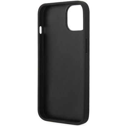 Deksel for Apple iPhone 14 Plus, Karl Lagerfeld, Saffiano Monogram Metallogo, Svart