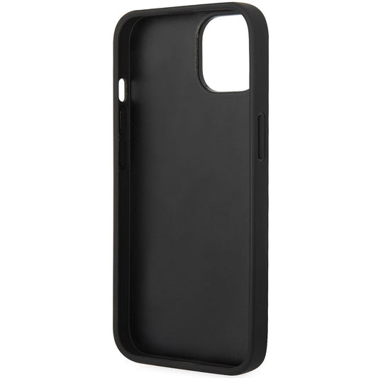 Deksel for Apple iPhone 14 Plus, Karl Lagerfeld, Saffiano Monogram Metallogo, Svart