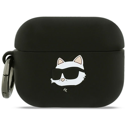 Karl Lagerfeld Silicone Choupette's Head 3D-deksel for Apple AirPods Pro 3, Svart