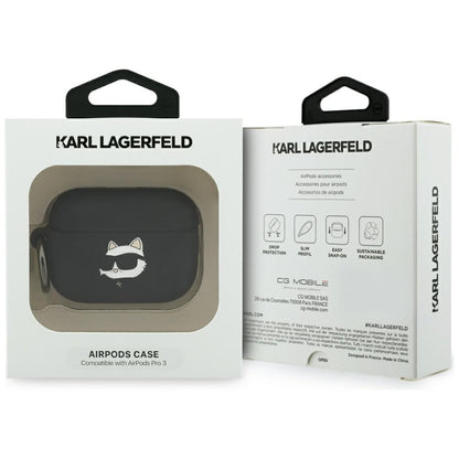 Karl Lagerfeld Silicone Choupette's Head 3D-deksel for Apple AirPods Pro 3, Svart