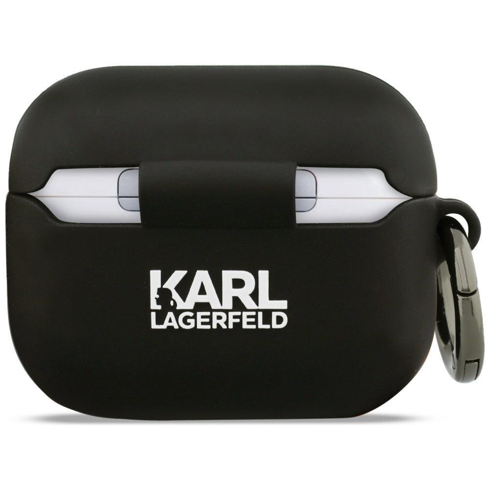 Karl Lagerfeld Silicone Karl & Choupette 3D-deksel for Apple AirPods Pro 3, Svart