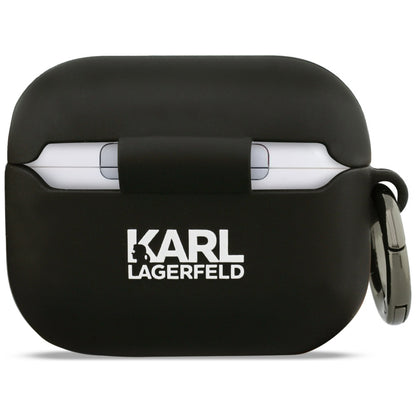 Karl Lagerfeld Silicone Karl & Choupette 3D-deksel for Apple AirPods Pro 3, Svart