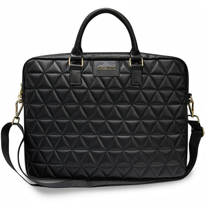 Guess Quilted-veske for 15-tommers laptop, svart