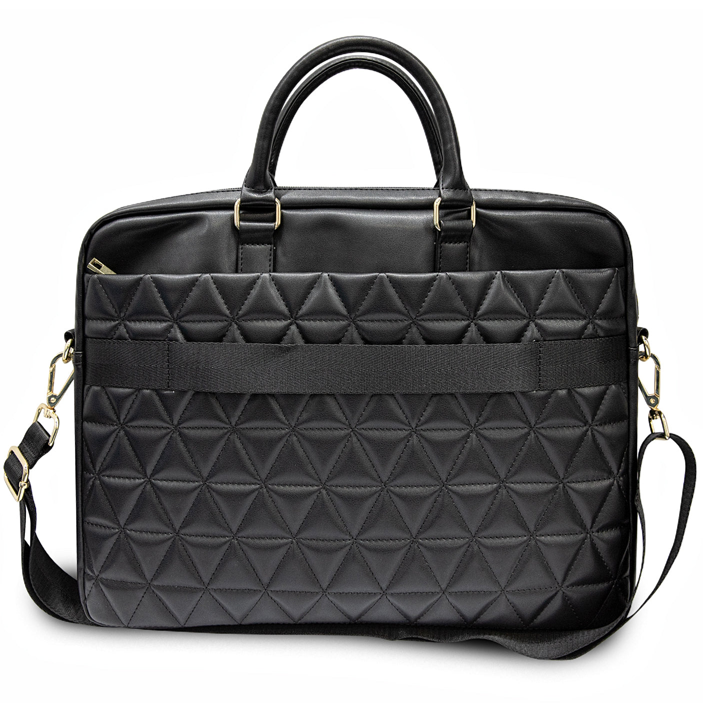 Guess Quilted-veske for 15-tommers laptop, svart